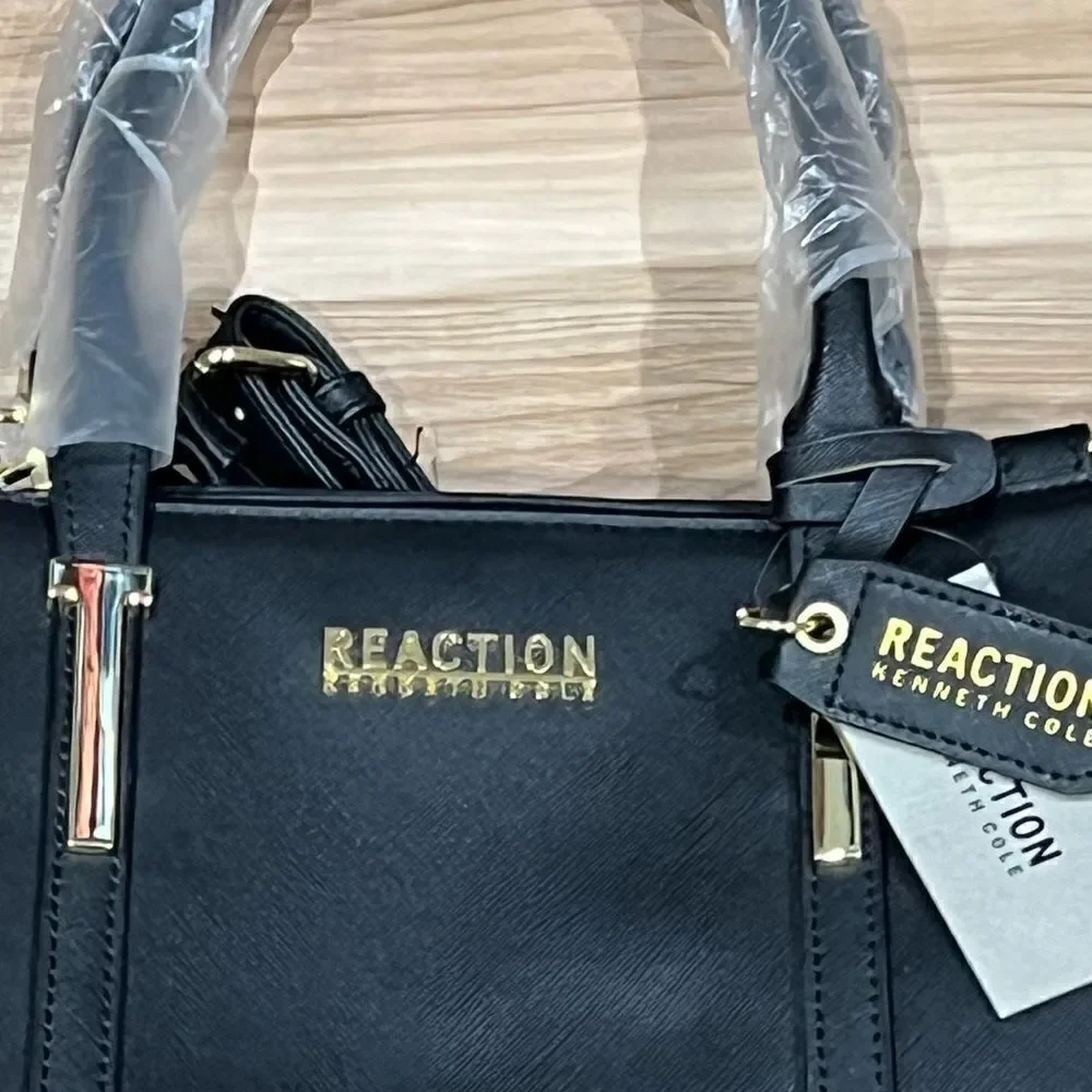 NEW Kenneth Cole Reaction Harriet Satchel Black